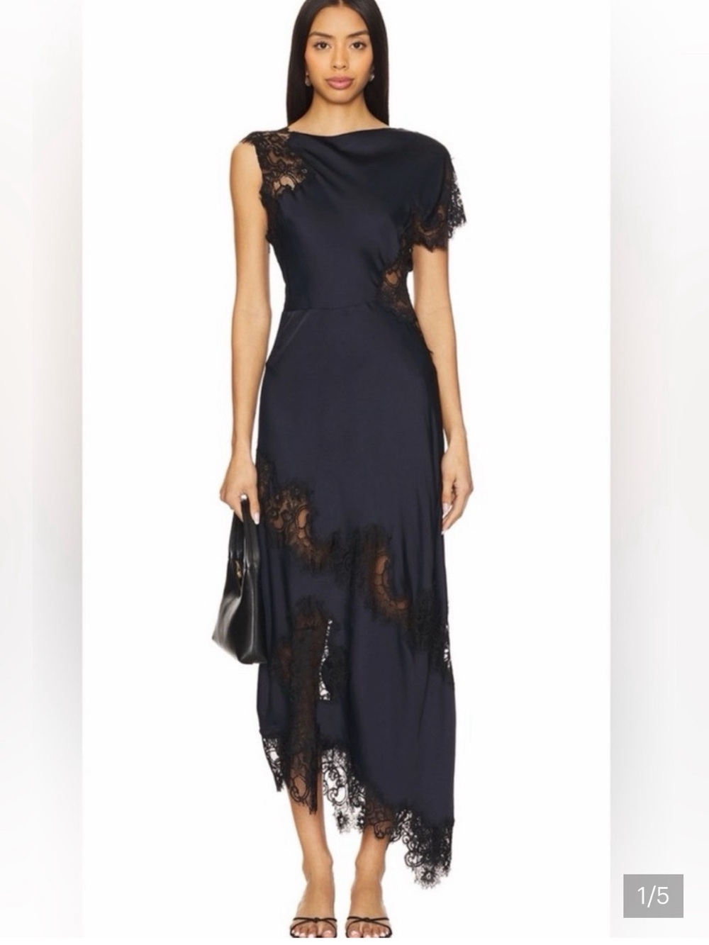 A.L.C Alessia Navy Silk Dress